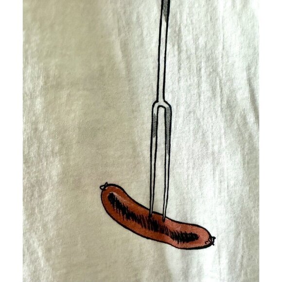 Vintage Single Stitch Coed Naked Just Hafta BBQ T Shirt Xl Butt Meister 46” - Picture 6 of 9